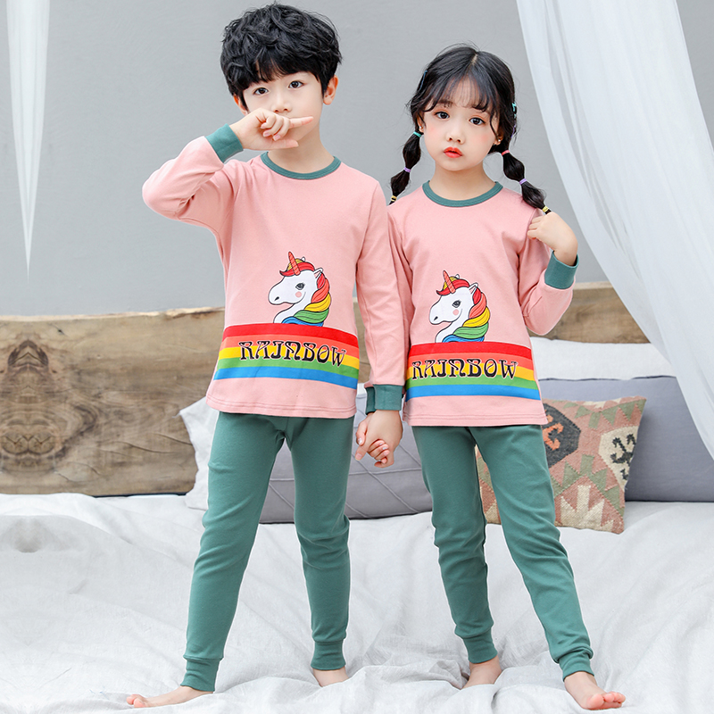 quần dây trẻ em nam và bé gái bông đồ lót bộ childrens mùa xuân và mùa thu mỏng dài tay quần mùa thu điều hòa không khí quần áo.