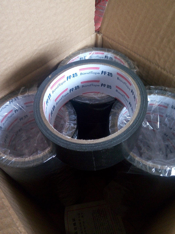 Bontebuki adhesive tape black rubber and plastic cloth base adhesive tape insulation piping carpet waterproof sunscreen strong pull with silk