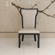  New Chinese hotel dining chair soft bag European modern minimalist hotel dining chair Classical solid wood chair