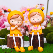 Creative home office desktop ornaments cartoon Nordic style grid red living room porch personality decorations light luxury