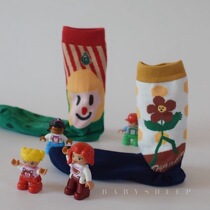Amusement Park Midcylinder Socks Children Season Tide Socks Street Children Anecdote Cute Pure Cotton Cartoon Illustrations Pure Cotton Socks
