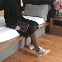 Long cylinder Sox womens Chains Chains Calf Socks Spring Autumn Season Korean version Vertical Stripes jk and knee socks College Wind on the streets