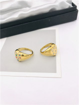 European and American foreign trade jewelry simple design crystal inlaid natural stone do old variety of rings