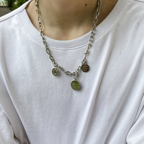 POPMens homemade light luxury niche personality necklace male personality trendy brand accessories pendant Joker choker tide