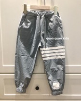 QUANKIDS Japan-ROK childrens baby spring summer TB sports speed dry pants casual bunches elastic thin soft pants