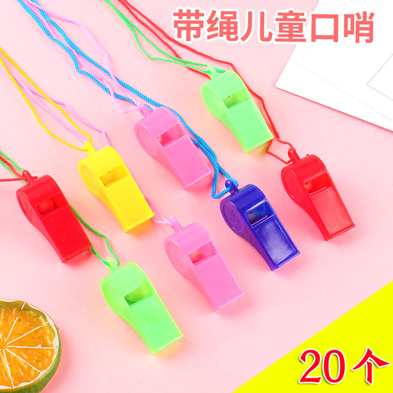 Plastic Whistles Children Toy Gift Refuelling Whistles whistles Whistle Fan's Rope Games Whistle