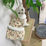 Демисезонная утепленная юбка, жилет, осенний сезон, цветочный принт