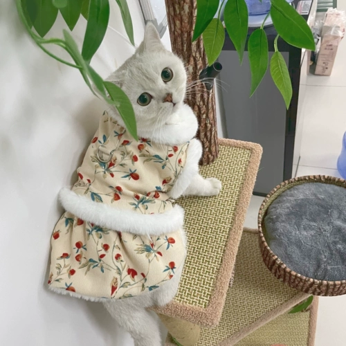 Демисезонная утепленная юбка, жилет, осенний сезон, цветочный принт