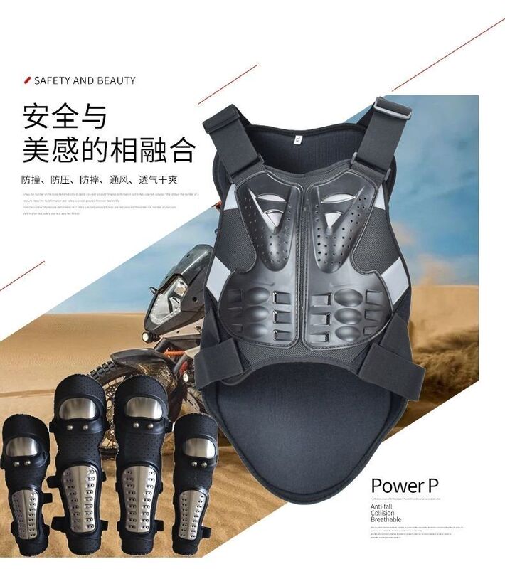 Adult Protective Clothing, Chest and Back Protection, Anti-Fall Clothing, Knight Off-Road Motorcycle Anti-Collision Protective Gear, Riding Equipment Protective Clothing