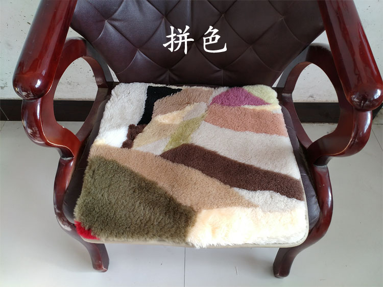 Len nguyên chất bọc ghế sofa phong cách châu Âu đệm mùa đông ghế trùm chống trượt da cừu ghế đệm hoa ăn ghế đệm đệm cho ghế gỗ