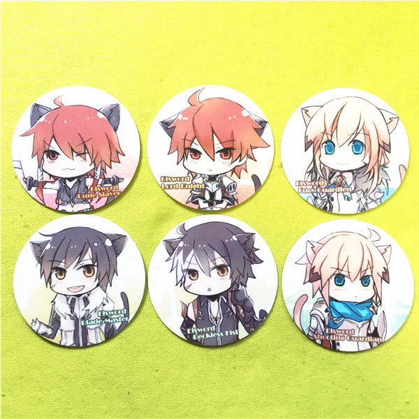 屋 anime xoay quanh trò chơi trực tuyến Ai Erguang Q phiên bản nhân vật Ai Sode Levin bộ sticker tròn - Carton / Hoạt hình liên quan các sticker cute