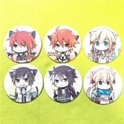 屋 anime xoay quanh trò chơi trực tuyến Ai Erguang Q phiên bản nhân vật Ai Sode Levin bộ sticker tròn - Carton / Hoạt hình liên quan