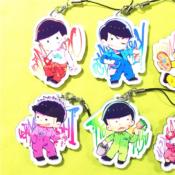 Juliet anime Nhật Bản xung quanh gia đình Asong sáu mặt dây chuyền acrylic đầy đủ hàng trăm đồng vàng - Carton / Hoạt hình liên quan