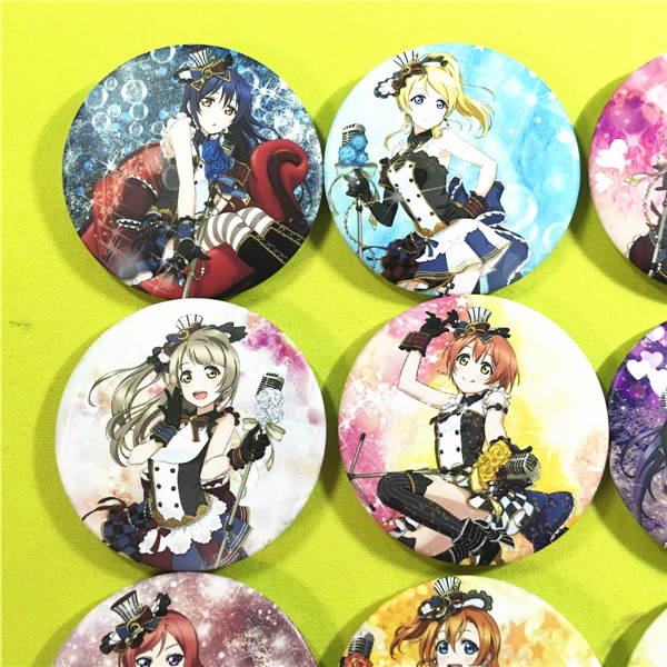Love 日本 ngoại vi Love Live! LL trái cây Đại Pháp thực sự huy hiệu Jiji đầy trăm đồng vàng - Carton / Hoạt hình liên quan hình dán among us
