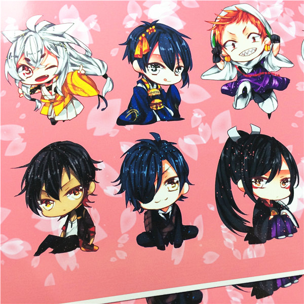 Anime anime Phim hoạt hình Nhật Bản xoay quanh thanh kiếm bùng nổ ba ngày tháng Phiên bản Q dán đồng tiền vàng đầy đủ hàng trăm trong kho - Carton / Hoạt hình liên quan sticker đơn giản