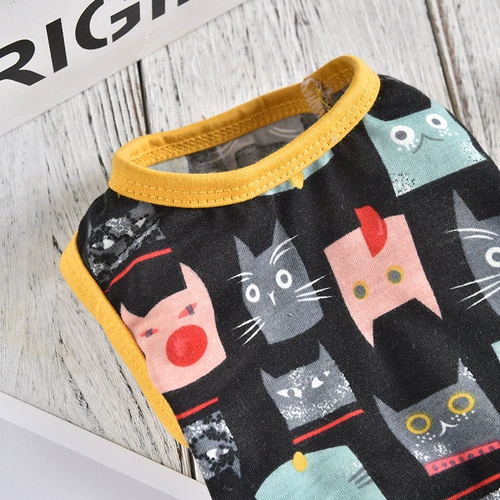 Летний тонкий черный модный мультяшный жилет