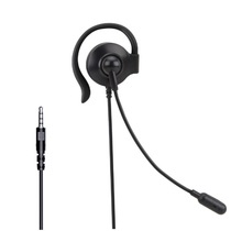 Single-sided earphone hanging earbuds with microphone wired control headset desktop computer mobile phone single line universal left and right