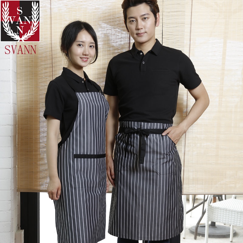 Knitted Polo Shirt with Shirt Collar, Unisex, Solid Color, Cotton T-Shirt, Suitable for Flower Shops, Tea Rooms, Juice Bars, Fruit Stores