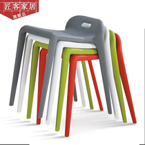 Plastic stool plastic dining chair horse chair simple leisure chair outdoor hotel restaurant spare stacked stool