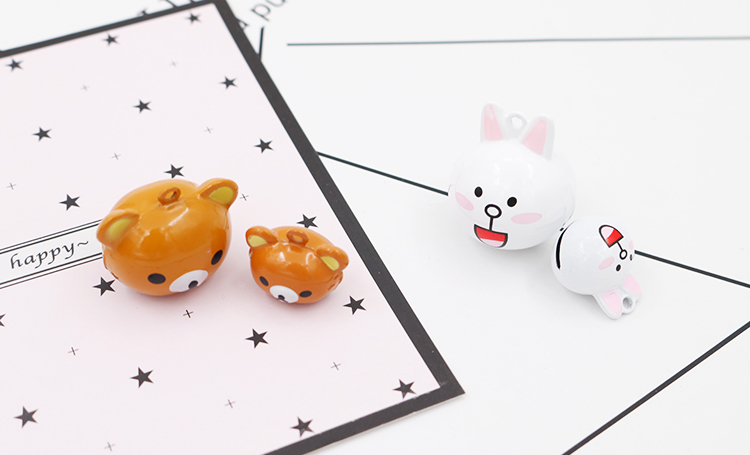 Pet phim hoạt hình chuông nhỏ vừa lớn chó mèo chó thỏ vòng cổ mặt dây chuyền gấu bông dâu đỏ - Cat / Dog hàng ngày Neccessities bát ăn cho chó mèo	