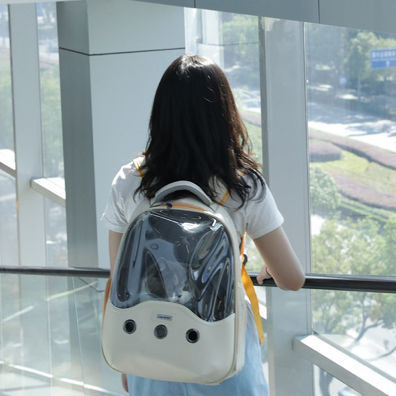 Orange Series One Shoulder Back Out Cat Bag Breathable Ventilation Waterproof Dirt Resistant Shame Cat Bag Dog Bag Pet Supplies