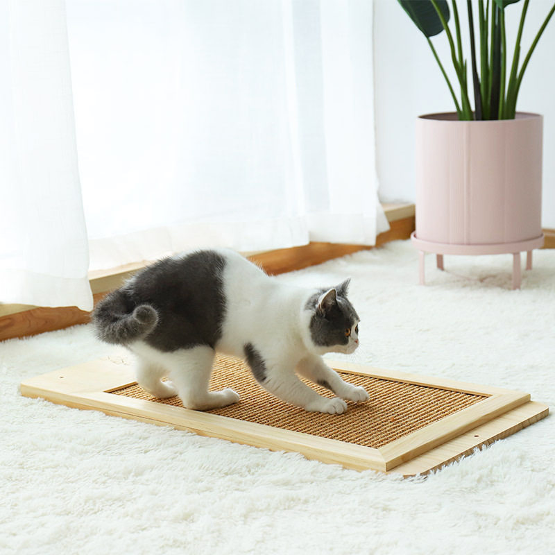 Cat scratching board solid wood cat claw board nest cat scratching pad vertical sisal cat scratching board grinding claw anti-cat scratching sofa cat supplies