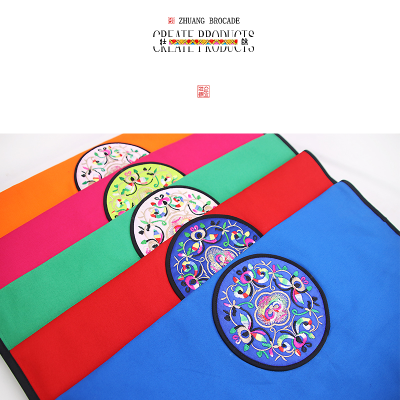 Golden Zhuang's new Guangxi ethnic wind handmade home car Miao embroidered cushion for pillowcase style a non-relic handout gift-Taobao