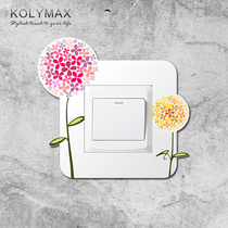 Flower switch paste modern simple switch decorative cover creative personality acrylic wall sticker socket protective cover self-adhesive