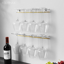 Simply acrylic glass holder household with red wine glass hook free nail modern bar high cup asphalt hanging