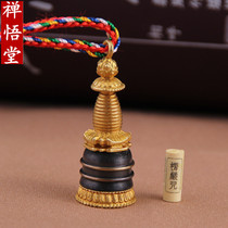 The knot copper Tower pendant curse Wang Liberation Tower mens and women necklace pendant retro couple amulet amulet tightly curse jewelry