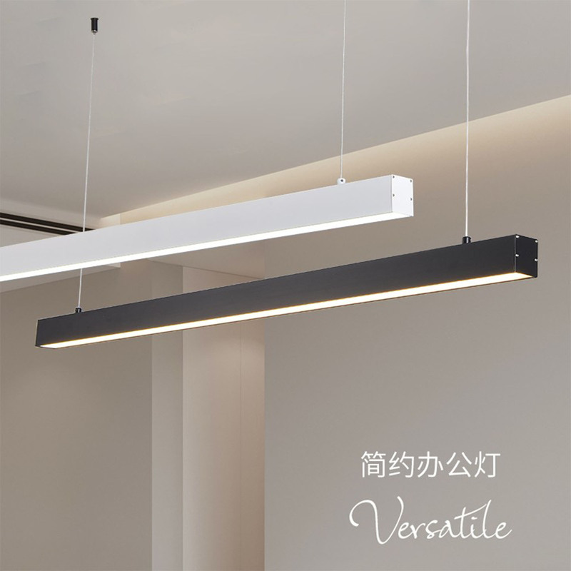 Modern Office Led Strip Light, Simple Restaurant Chandelier, Linear Living Room Bar Counter Creative Strip-Shaped Office Lighting Fixtures