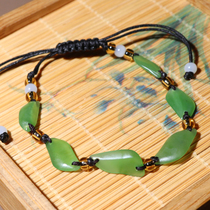 Dialect Hetian Jade Boutique Special Offer Russian Warm and Delicate Jasper Adjustable Exquisite White Jade Bracelet O