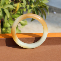 Heavyweight Dialect Hetian Jade Premium Xinjiang Qiemo Material Warm Sugar White Jade Inner Diameter 55 5mm Exquisite Bracelet N3