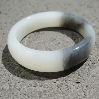 Dialect enterprise boutique town shop treasures high white sheep fat jade bottom inner diameter 56 dress bracelet new product F