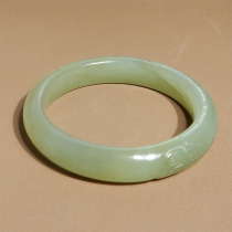 Big Clearance Dialect Hetian Jade Boutique Collection Grade Qinghai Old Pit Material Ice Bottom Lake Water Green Carved 56mm Bracelet X6