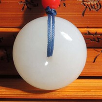 High clearance dialect Hetian jade boutique grade recommended Russian material high oil waxy mutton fat white jade safety buckle pendant pendant S5