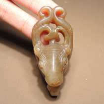 Qi Ma dialect high-quality Hetian jade from Xinjiang with oily and delicate sugar white jade zodiac sheep pendant s2