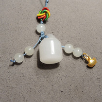 Highly popular dialect Hetian jade promotion special grade Xinjiang gold silk jade Tianshan Cui boutique small pendant car hanging R2