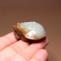 Dashi dialect Hetian jade treasure features Xinjiang and the final material is warm and delicate brown sugar white jade dragon turtle pendant N3