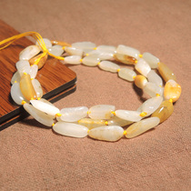 I was stunned by the dialect quality Hetian jade Xinjiang hanging gold-skinned white jade seed material without polishing rough stone necklace bracelet h0