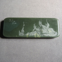 嗨爆了方言和田玉精品收藏级新疆塔县踏青特色音雕山水挂件摆件R1