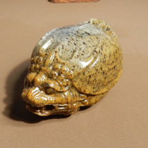 Heavy-duty dialect Hetian jade boutique features Qinghai old pit material Yoniugou osmanthus cake dragon turtle handle ornaments X2