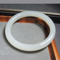 Qinghai Dialect Hetian Jade Boutique Features Leaked Qinghai Old Pit Material Ice Bottom White Jade 61mm Formal Bracelet R1