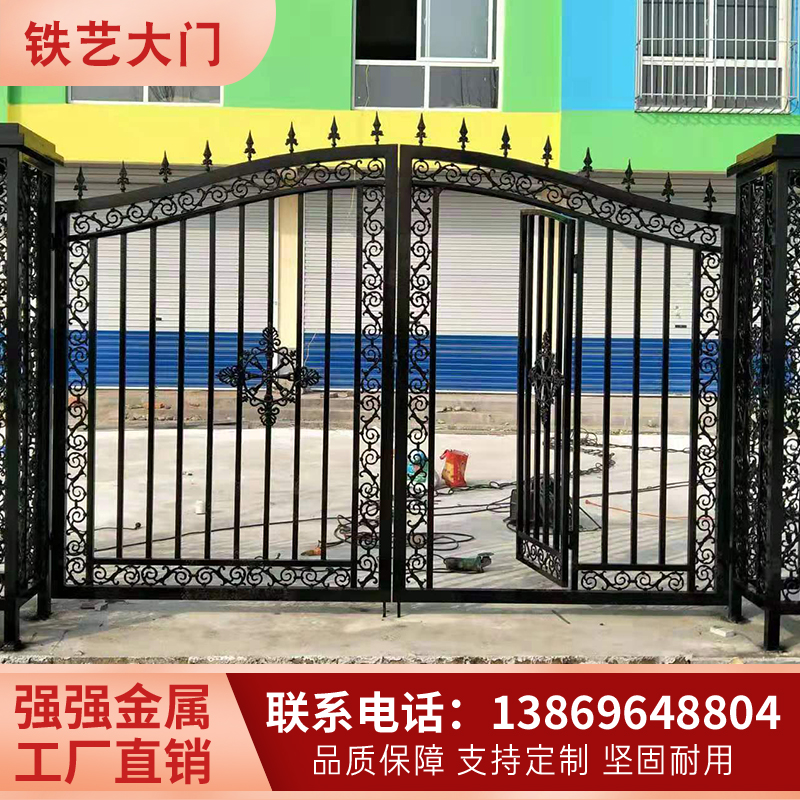 Iron Gate Gate Rural Garden Courtyard Community Factory School Kindergarten Gate Country Gate Opens Door