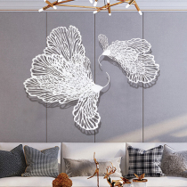 White feather Wall wall hanging iron decoration wall hanging hotel soft wall art abstract modern wall decoration
