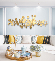 European metal creative wrought iron wall wall decoration living room sofa background wall pendant wall decoration restaurant light luxury