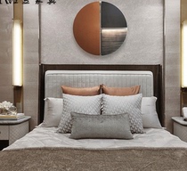 Nordic metal round wall decoration three-dimensional creative iron round wall hanging model room pendant hotel living room dining hall entrance