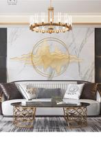 New Chinese wrought iron home wall decoration metal three-dimensional mountain shadow wall hanging Hotel Club Art soft wall decoration pendant