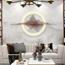 New Chinese Mountain Shadow Living Room Wall Decoration Metal Wall Decoration Light Extravagant Iron Art Landscape Painting Wall-mounted Genguan Home Creative Dress