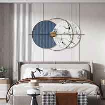 Nordic living room wall decoration sofa TV background wall decoration round wall modern light luxury iron bedside pendant